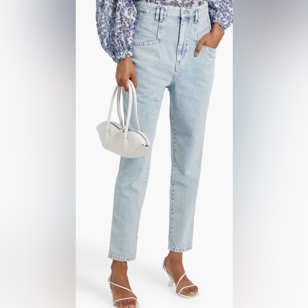 Isabel Marant High Rise Vintage Light Wash Tapered Jeans